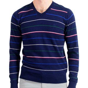 Armani Jeans AJ Mens Striped Cashmere Wool Sweater